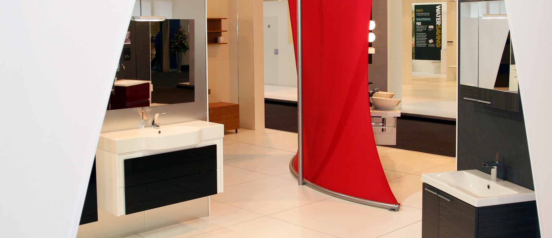 Photograph of QX's exhibition stand at Kitchens, Bedrooms and Bathrooms.