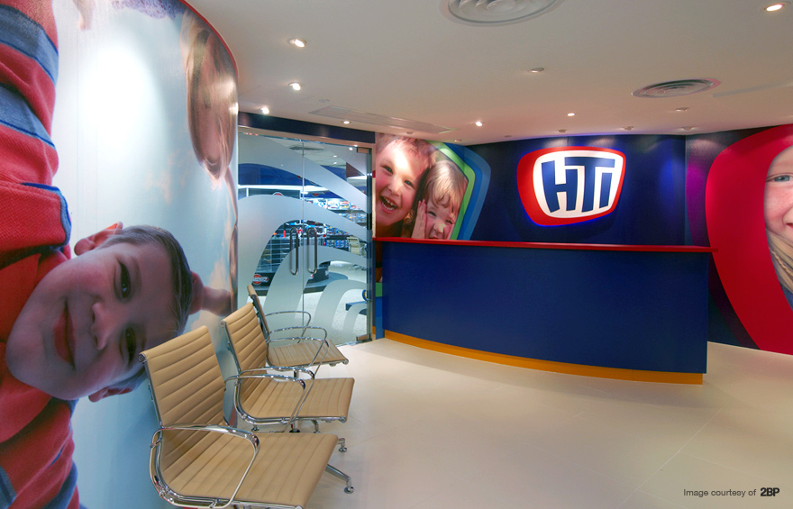 Photo of Hong Kong showroom graphics