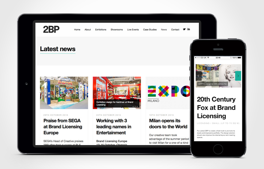 Website design for 2BP